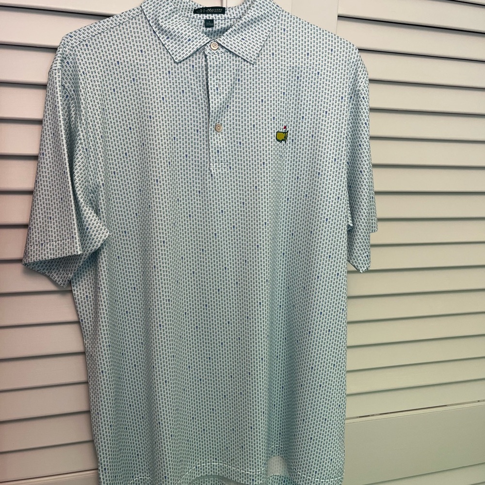 Master’s Golf Men's Green Patterned Polo Shirt - Never Worn